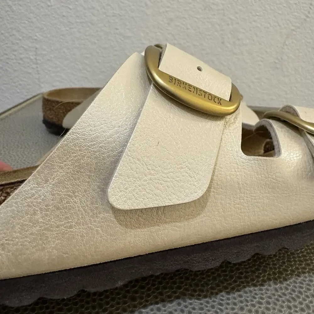 Birkenstock Arizona Big Buckle BF Graceful Pearl White Sandals Slide 39 / US 8 N